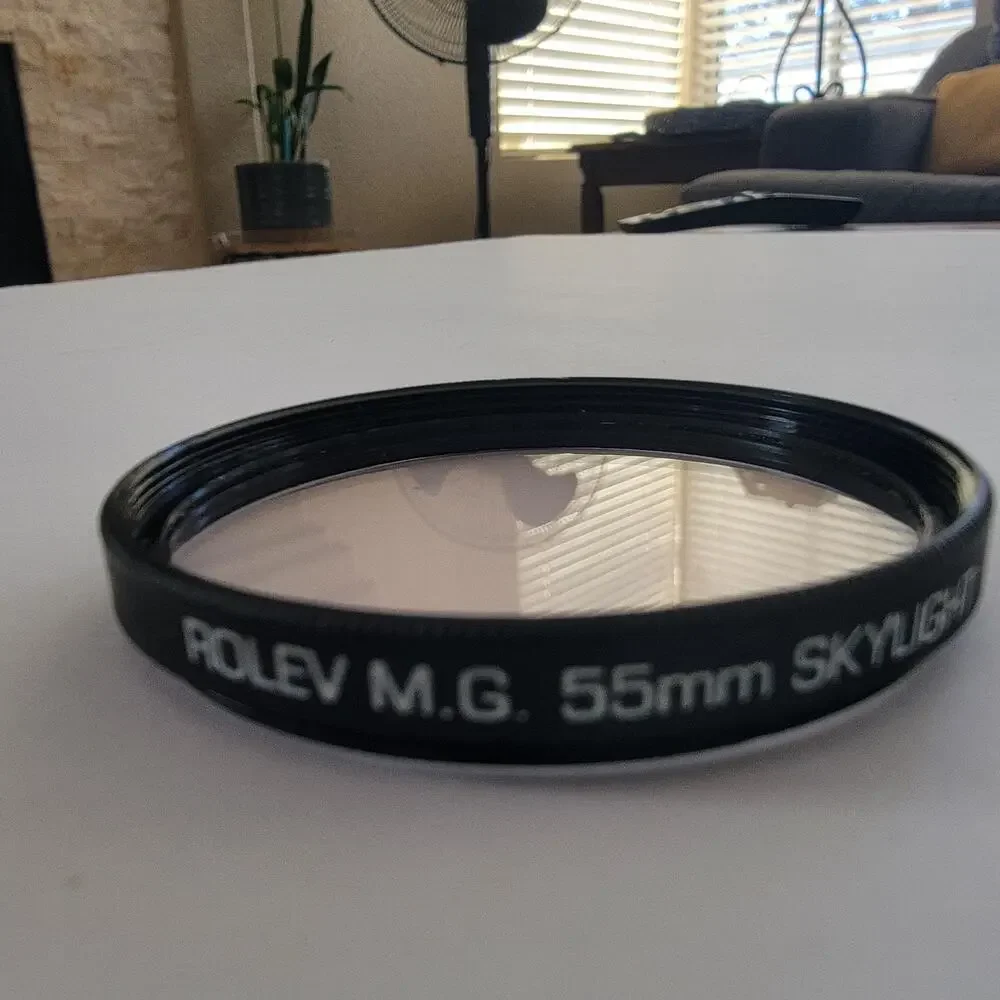 Rolev M.G. 55mm Skylight Filter Black Camera Lens Photography Accessory